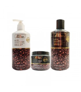 پک شامپو، ماسک و کاندیشنر قهوه تلخ دکتر اسکین