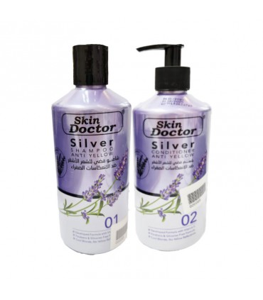 پک شامپو و نرم کننده ضد زردی دکتر اسکین