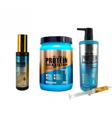 پک شامپو، ماسک و روغن مو پروتئین لوما فوفو آبی
