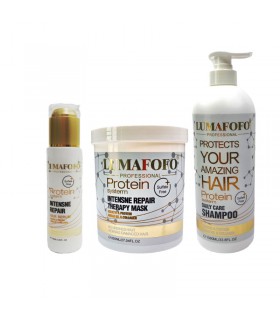پک شامپو، ماسک و سرم مو لوما فوفو سفید