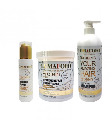 پک شامپو، ماسک و سرم مو لوما فوفو سفید