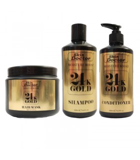 پک شامپو، کاندیشنر و ماسک مو 24 عیار دکتر اسکین