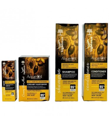 پک شامپو، کاندیشنر، ماسک و روغن مو بدون سولفات آرگان لایتنس